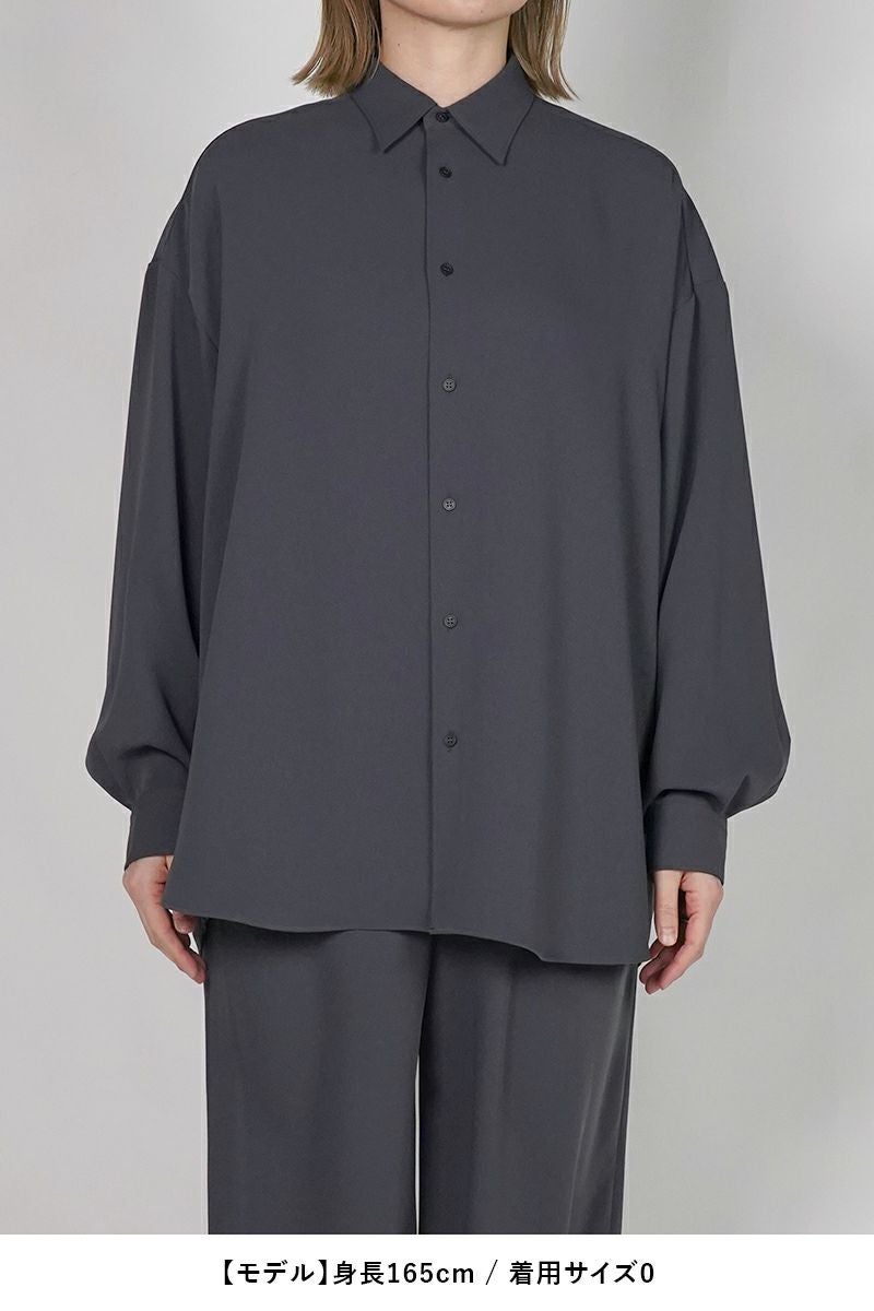 Graphpaper(グラフペーパー) Satin Oversized Regular Collar Shirts サテンオーバーサイズレギュラーカラーシャツ GL261-50077B