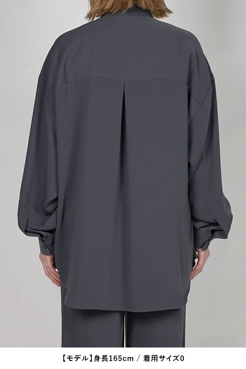 Graphpaper(グラフペーパー) Satin Oversized Regular Collar Shirts サテンオーバーサイズレギュラーカラーシャツ GL261-50077B