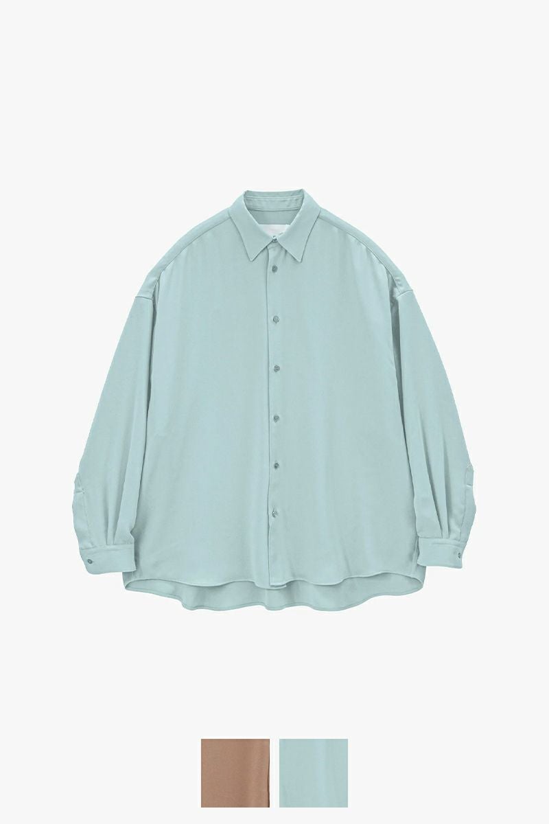 Graphpaper(グラフペーパー) Satin Oversized Regular Collar Shirts サテンオーバーサイズレギュラーカラーシャツ GL261-50077C