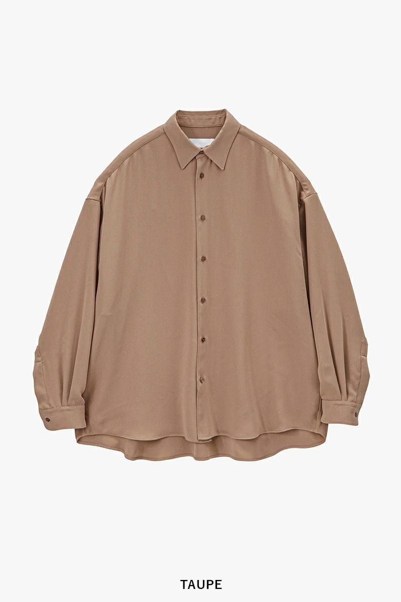 Graphpaper(グラフペーパー) Satin Oversized Regular Collar Shirts サテンオーバーサイズレギュラーカラーシャツ GL261-50077C