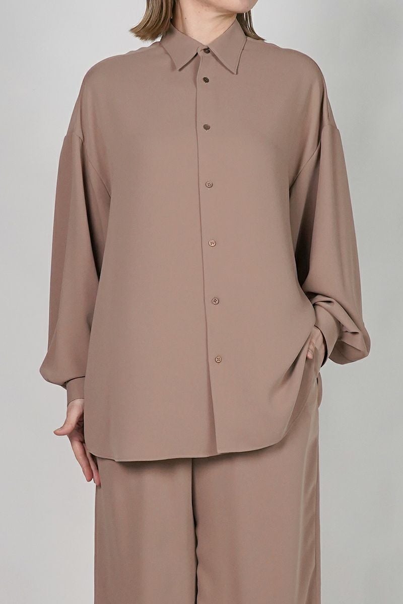 Graphpaper(グラフペーパー) Satin Oversized Regular Collar Shirts サテンオーバーサイズレギュラーカラーシャツ GL261-50077C