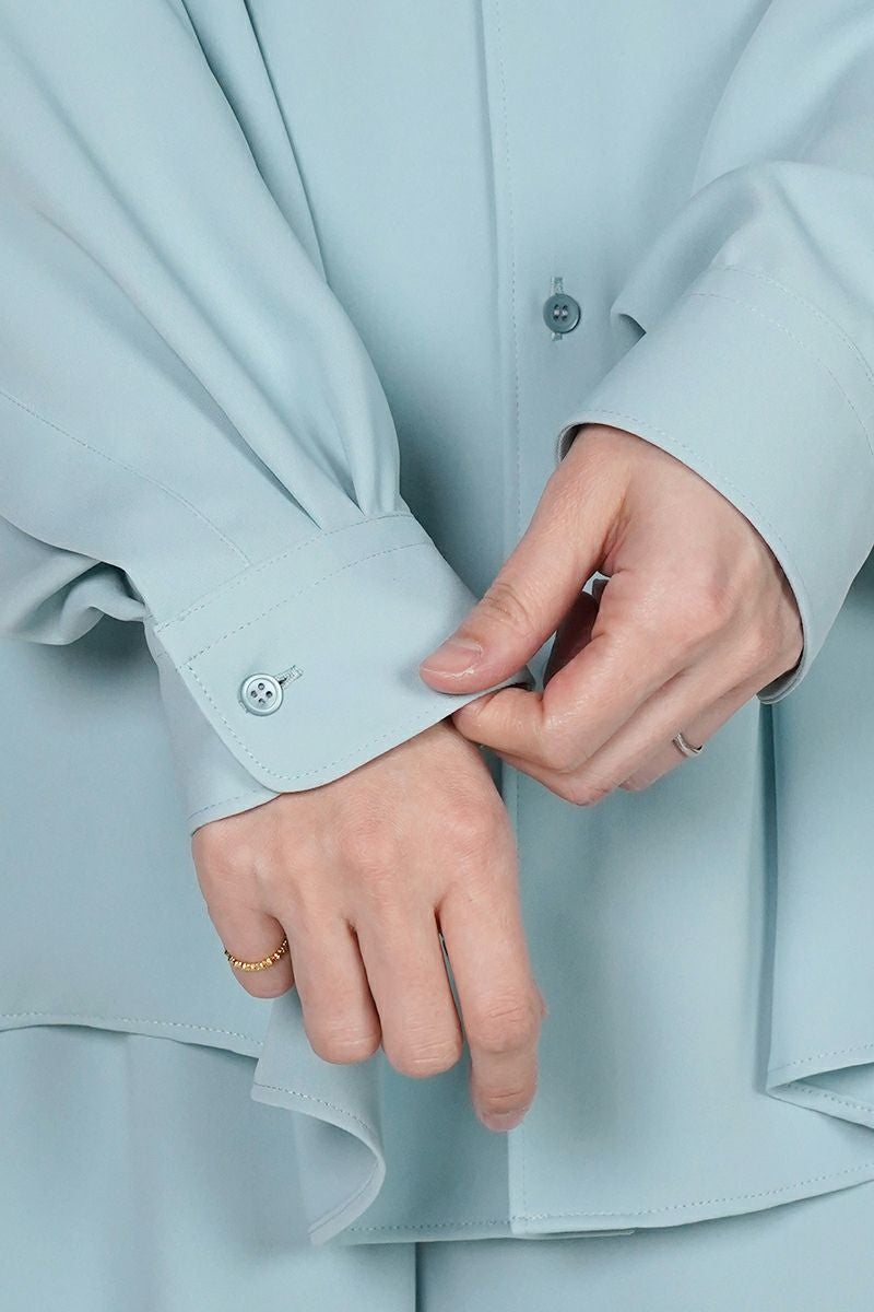 Graphpaper(グラフペーパー) Satin Oversized Regular Collar Shirts サテンオーバーサイズレギュラーカラーシャツ GL261-50077C