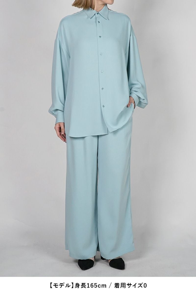 Graphpaper(グラフペーパー) Satin Oversized Regular Collar Shirts サテンオーバーサイズレギュラーカラーシャツ GL261-50077C