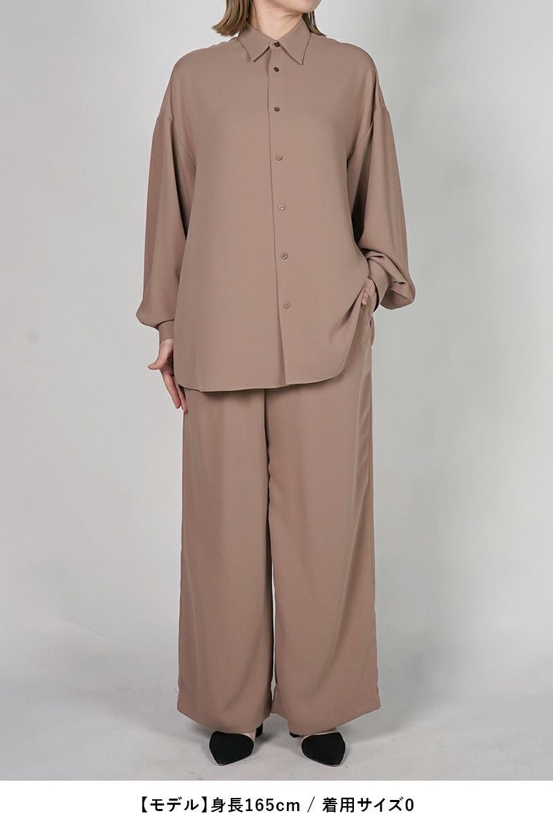 Graphpaper(グラフペーパー) Satin Oversized Regular Collar Shirts サテンオーバーサイズレギュラーカラーシャツ GL261-50077C