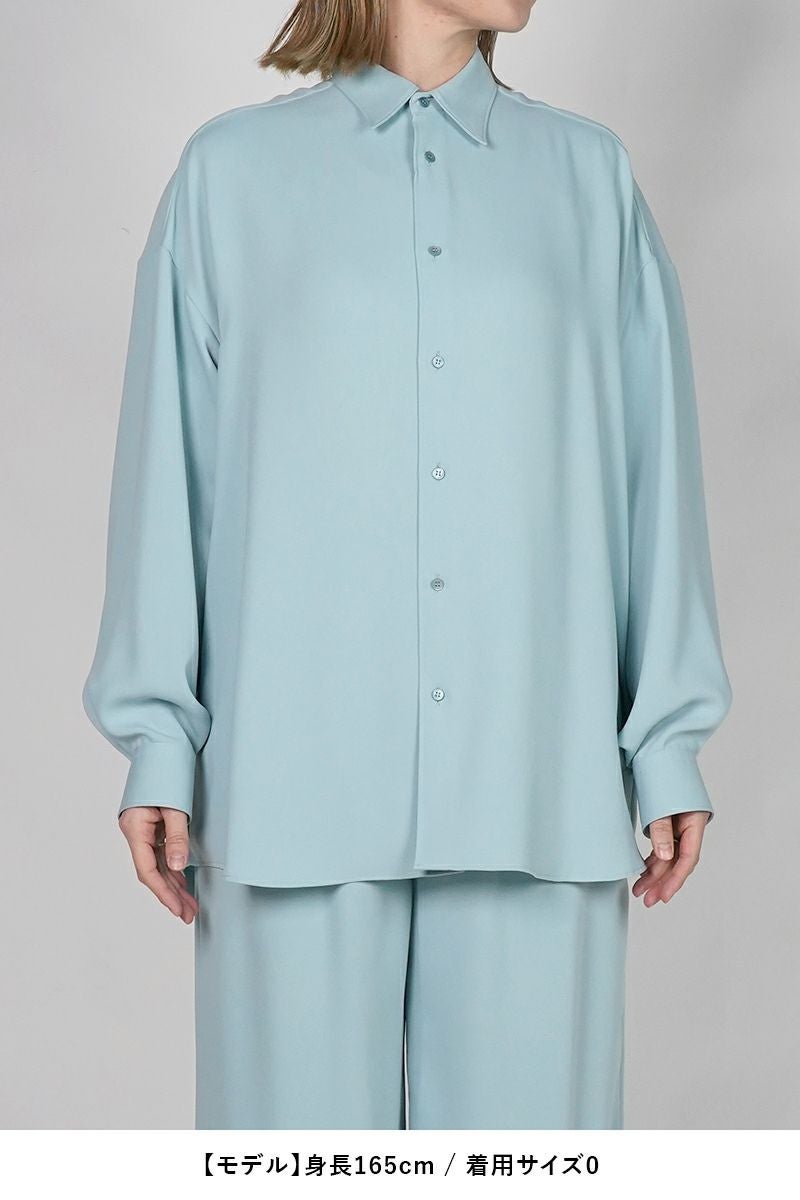 Graphpaper(グラフペーパー) Satin Oversized Regular Collar Shirts サテンオーバーサイズレギュラーカラーシャツ GL261-50077C