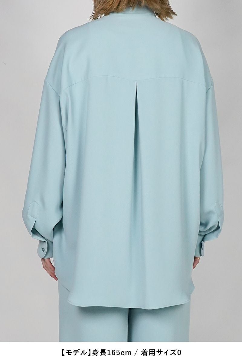 Graphpaper(グラフペーパー) Satin Oversized Regular Collar Shirts サテンオーバーサイズレギュラーカラーシャツ GL261-50077C