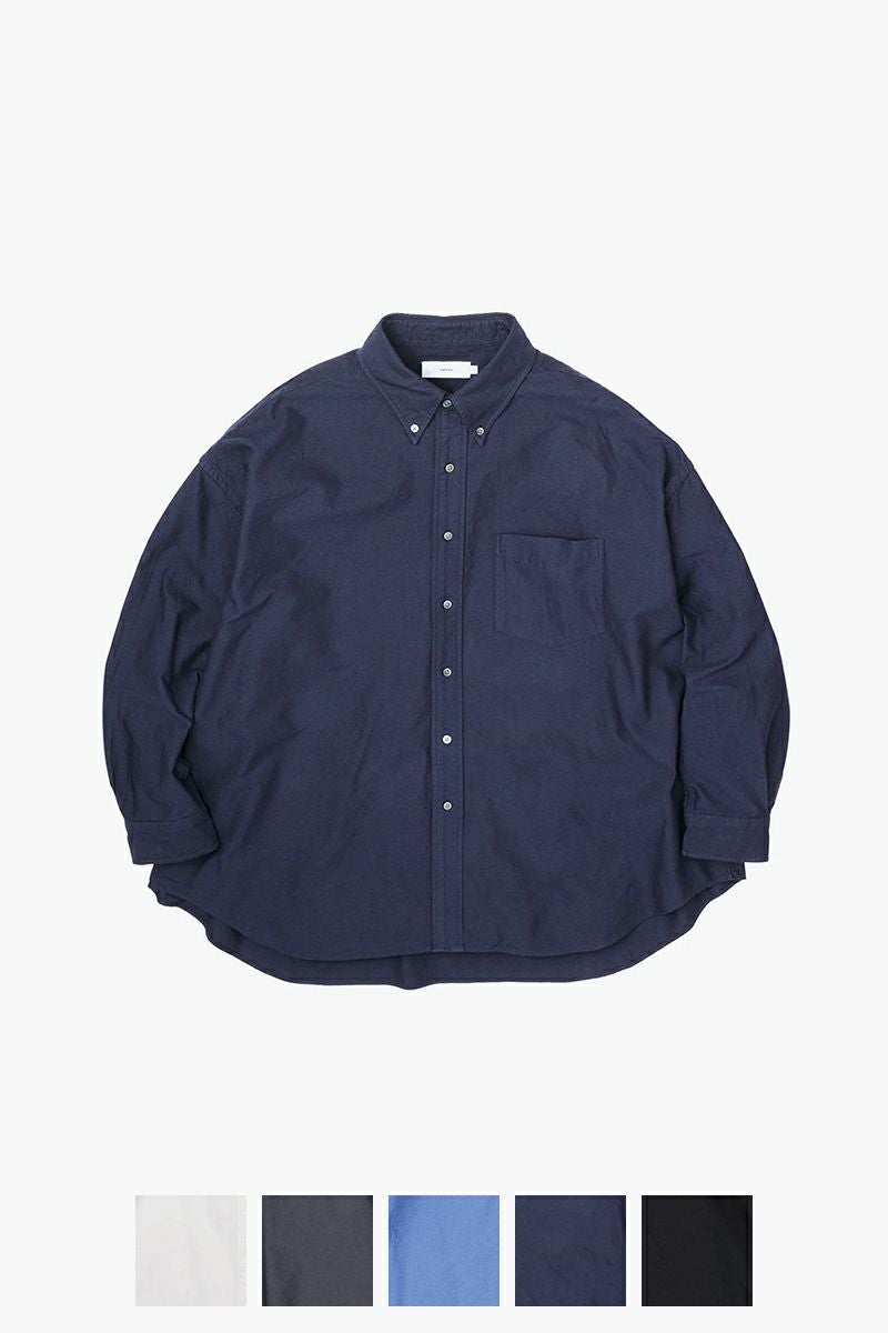 Graphpaper(グラフペーパー) Oxford L/S Oversized B.D Shirts オックスフォード長袖オーバーサイズボタンダウンシャツ GM261-50021B