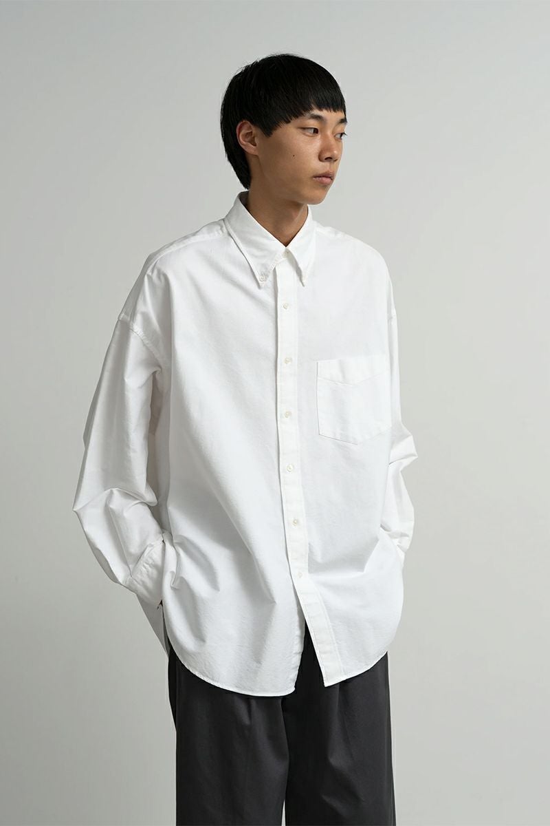 Graphpaper(グラフペーパー) Oxford L/S Oversized B.D Shirts オックスフォード長袖オーバーサイズボタンダウンシャツ GM261-50021B