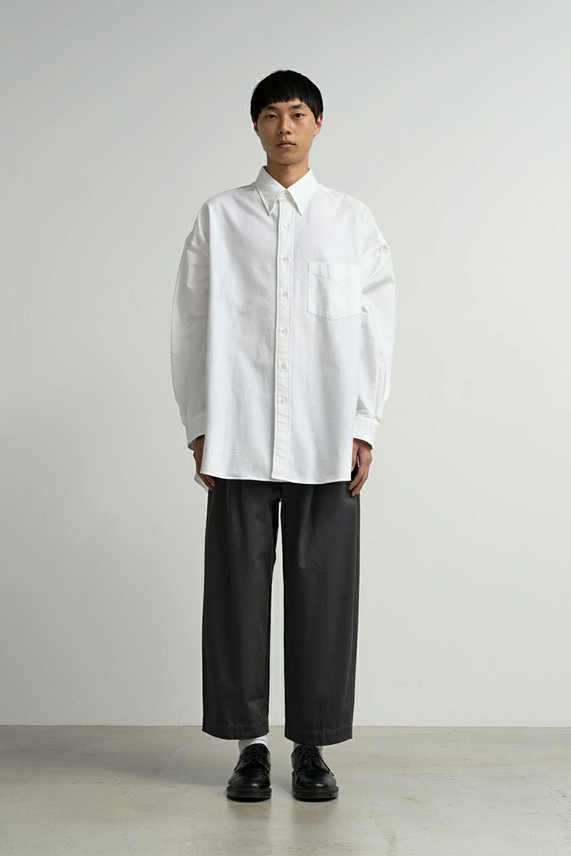 Graphpaper(グラフペーパー) Oxford L/S Oversized B.D Shirts オックスフォード長袖オーバーサイズボタンダウンシャツ GM261-50021B