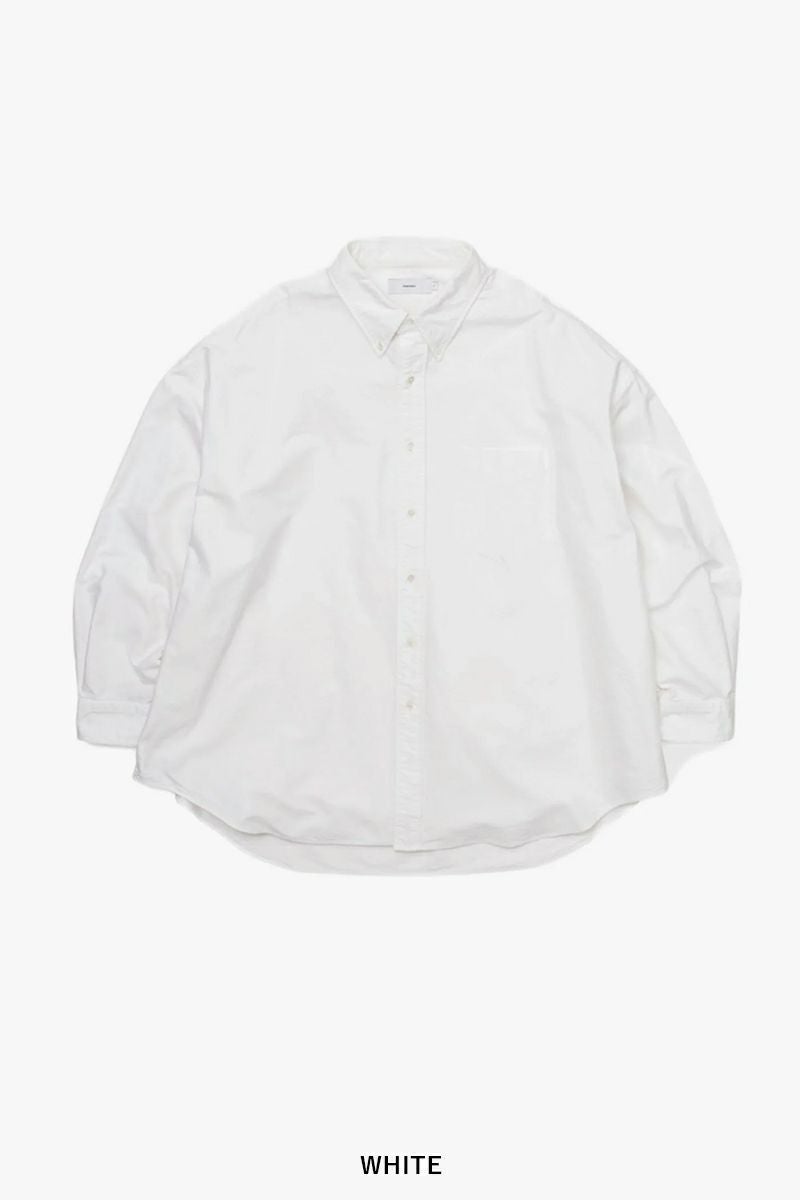 Graphpaper(グラフペーパー) Oxford L/S Oversized B.D Shirts オックスフォード長袖オーバーサイズボタンダウンシャツ GM261-50021B