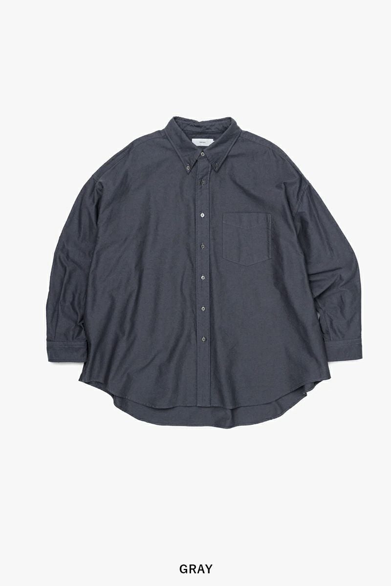 Graphpaper(グラフペーパー) Oxford L/S Oversized B.D Shirts オックスフォード長袖オーバーサイズボタンダウンシャツ GM261-50021B
