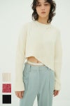 CLANE(クラネ) ASYMMETRY WIDE SHORT KNIT TOPS アシンメトリーワイドショートニットトップス 10106-2023