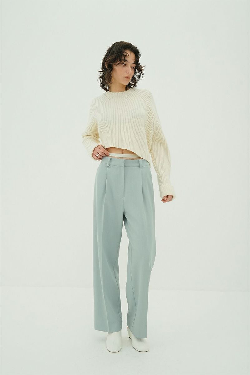 CLANE(クラネ) | CLANE(クラネ) ASYMMETRY WIDE SHORT KNIT TOPS