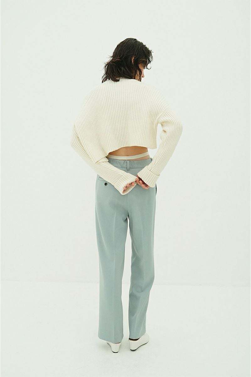 CLANE(クラネ) | CLANE(クラネ) ASYMMETRY WIDE SHORT KNIT TOPS