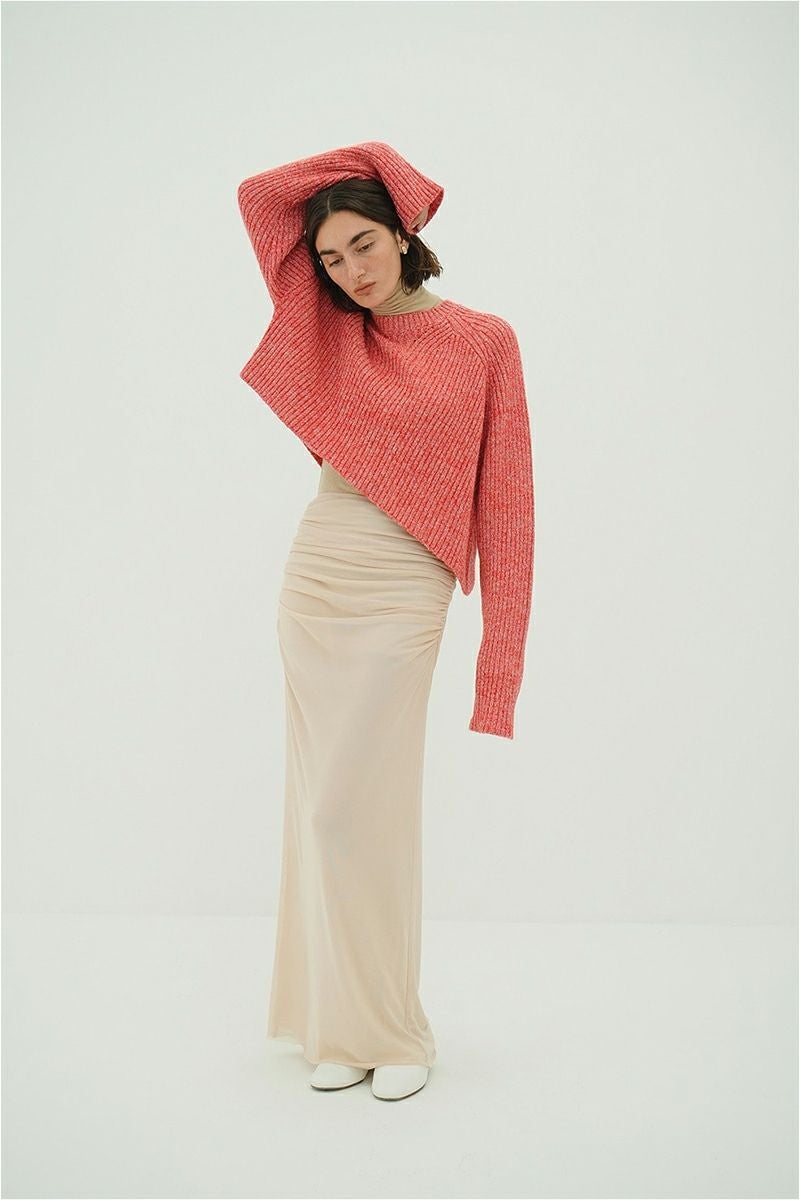 CLANE(クラネ) | CLANE(クラネ) ASYMMETRY WIDE SHORT KNIT TOPS