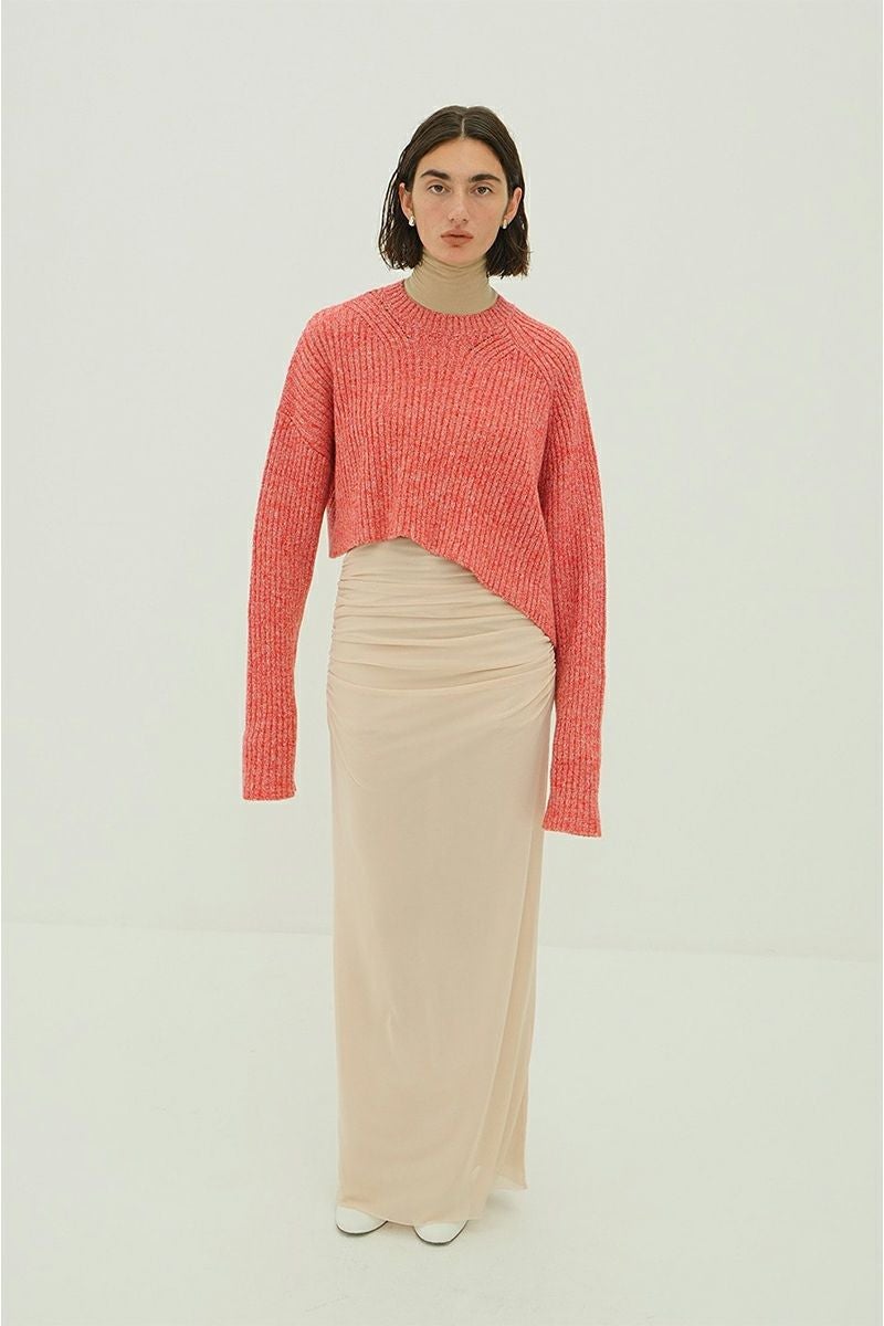 CLANE(クラネ) ASYMMETRY WIDE SHORT KNIT TOPS アシンメトリーワイドショートニットトップス 10106-2023