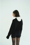 CLANE(クラネ) ASYMMETRY WIDE SHORT KNIT TOPS アシンメトリーワイドショートニットトップス 10106-2023