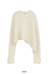 CLANE(クラネ) ASYMMETRY WIDE SHORT KNIT TOPS アシンメトリーワイドショートニットトップス 10106-2023