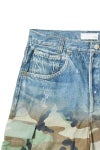 TOLQ(トルク) Gradation Printed Denim Pants×Cargo Shorts グラデーションプリント デニムパンツカーゴショーツ 26-1301 