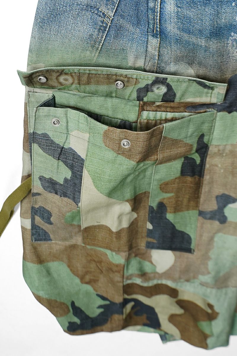 TOLQ(トルク) Gradation Printed Denim Pants×Cargo Shorts グラデーションプリント デニムパンツカーゴショーツ 26-1301 