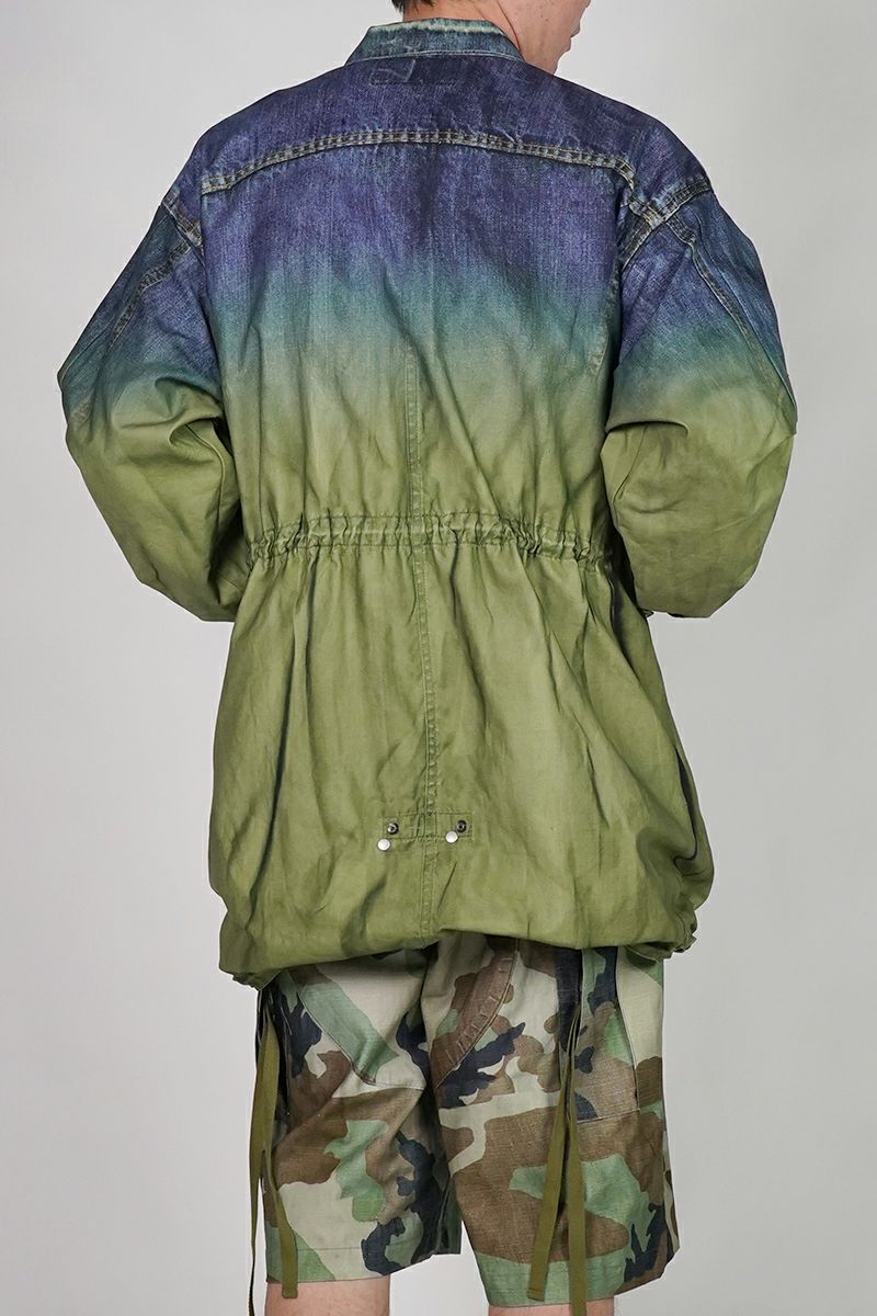  TOLQ(トルク) Gradation Printed Denim Jacket×Mod Coat グラデーションプリントデニムジャケットモッズコード 26-1101