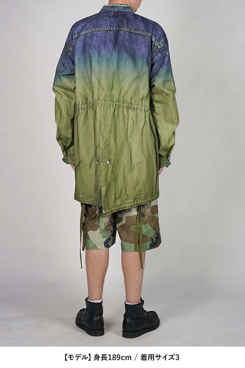  TOLQ(トルク) Gradation Printed Denim Jacket×Mod Coat グラデーションプリントデニムジャケットモッズコード 26-1101