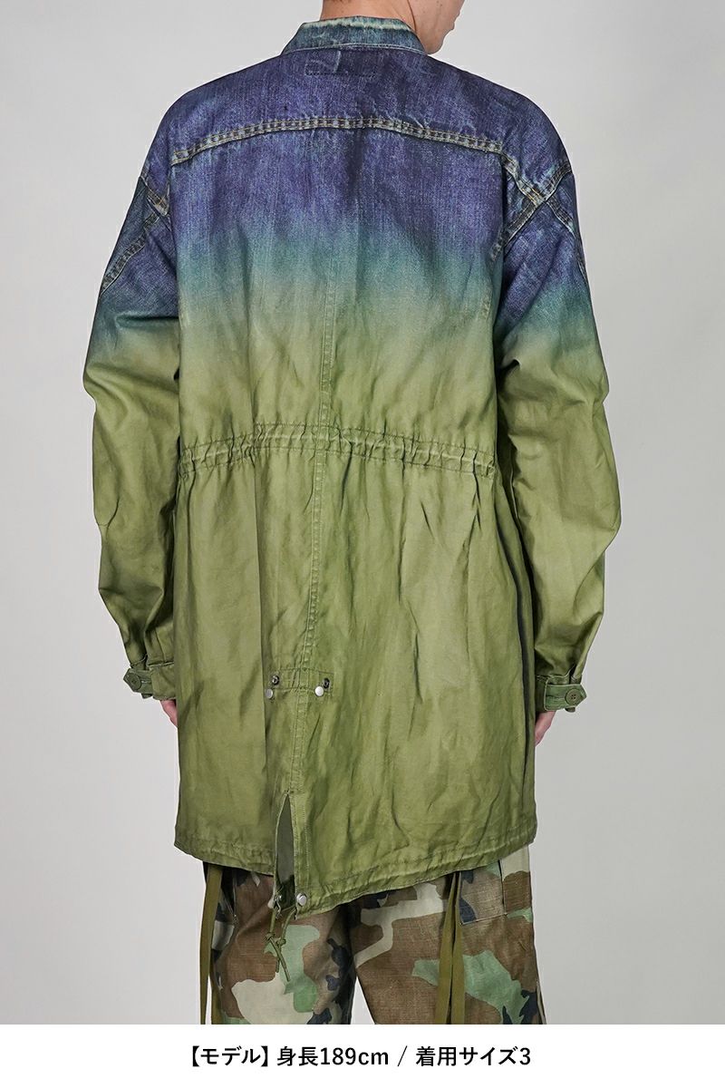  TOLQ(トルク) Gradation Printed Denim Jacket×Mod Coat グラデーションプリントデニムジャケットモッズコード 26-1101