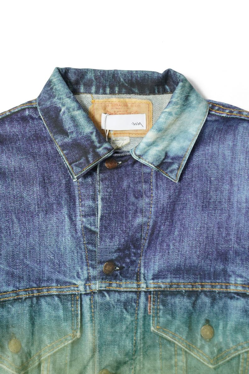  TOLQ(トルク) Gradation Printed Denim Jacket×Mod Coat グラデーションプリントデニムジャケットモッズコード 26-1101