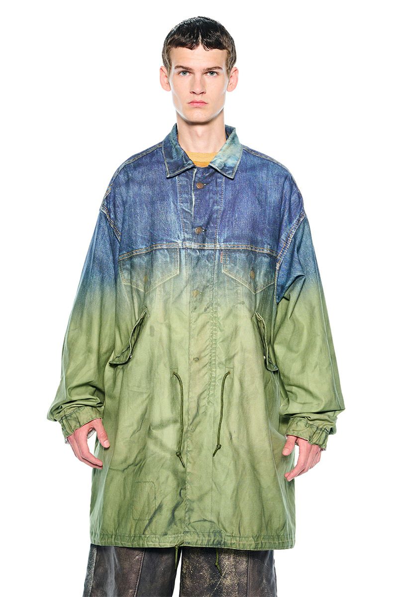  TOLQ(トルク) Gradation Printed Denim Jacket×Mod Coat グラデーションプリントデニムジャケットモッズコード 26-1101