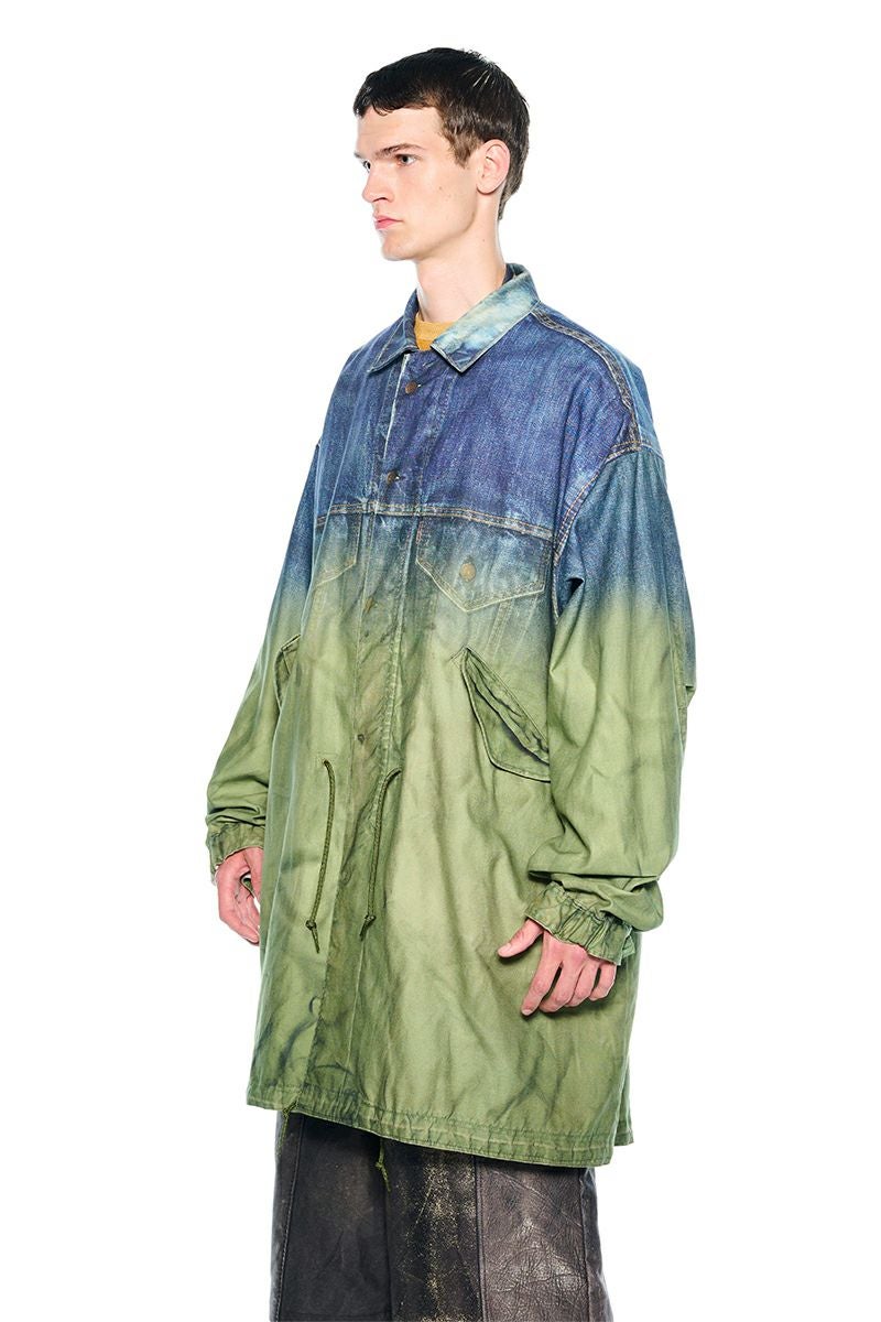  TOLQ(トルク) Gradation Printed Denim Jacket×Mod Coat グラデーションプリントデニムジャケットモッズコード 26-1101