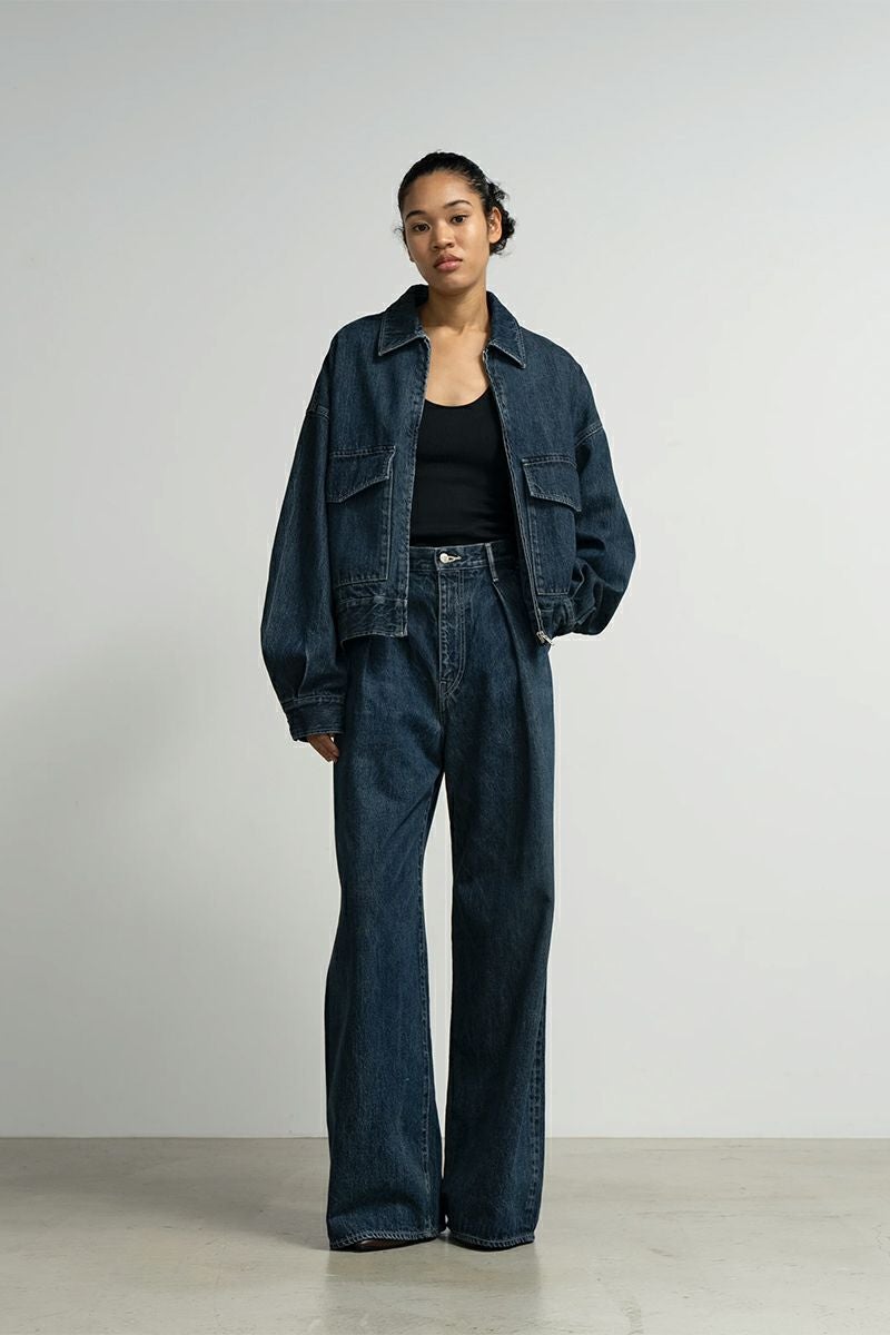 Graphpaper デニムワイドショートパンツ Graphpaper (グラフペーパー) Denim Baggy Shorts FADE / デニムバギー