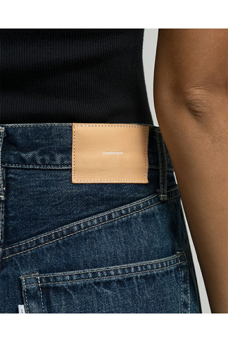 Graphpaper(グラフペーパー) Selvage Denim Two Tuck Wide Pants -DARK FADE- セルヴィッチデニム ツータックワイドパンツ ダークフェイド GL261-40062DB