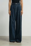 Graphpaper(グラフペーパー) Selvage Denim Two Tuck Wide Pants -DARK FADE- セルヴィッチデニム ツータックワイドパンツ ダークフェイド GL261-40062DB