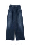 Graphpaper(グラフペーパー) Selvage Denim Two Tuck Wide Pants -DARK FADE- セルヴィッチデニム ツータックワイドパンツ ダークフェイド GL261-40062DB
