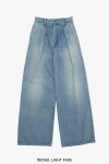  Graphpaper(グラフペーパー) Selvage Denim Two Tuck Wide Pants -LIGHT FADE- セルヴィッチデニム ツータックワイドパンツ ライトフェイド GL261-40062LB