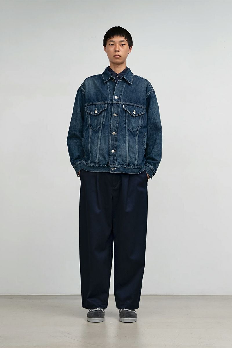 Graphpaper(グラフペーパー) Selvage Denim Trucker Jacket -DARK FADE- セルヴィッチデニムトラッカージャケット ダークフェイド GU261-20055DB