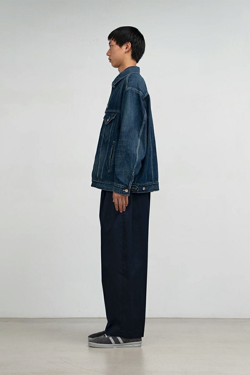 Graphpaper(グラフペーパー) Selvage Denim Trucker Jacket -DARK FADE- セルヴィッチデニムトラッカージャケット ダークフェイド GU261-20055DB