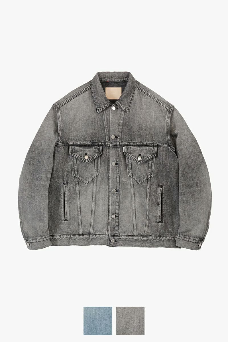 Graphpaper(グラフペーパー) Selvage Denim Trucker Jacket -LIGHT FADE- セルヴィッチデニムトラッカージャケット ライトフェイド GU261-20055LB