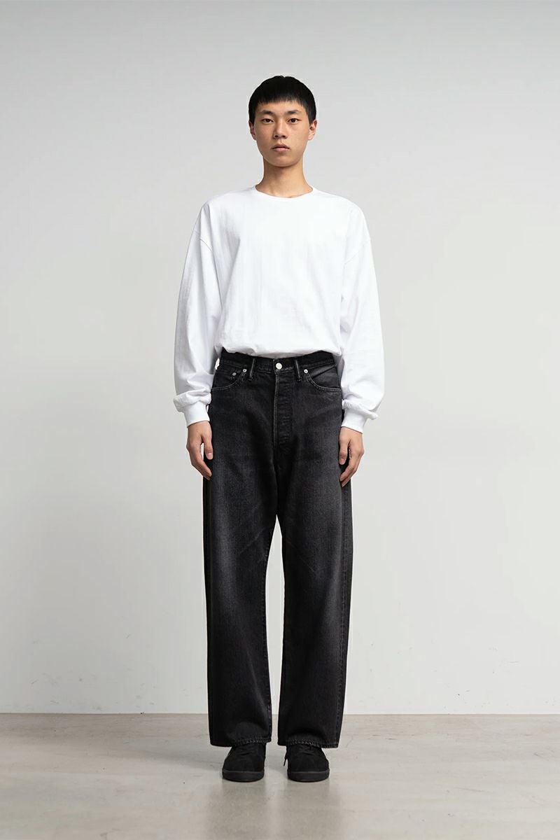 Graphpaper(グラフペーパー) Selvage Denim Five Pocket Wide Straight Pants -DARK FADE- セルヴィッチデニム ファイブポケットワイドストレートパンツ ダークフェイド GU261-40059DB