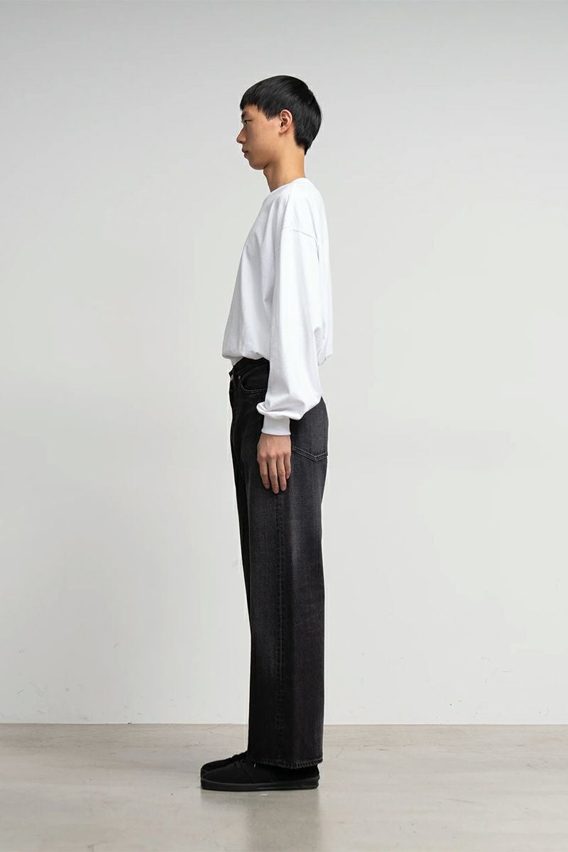 Graphpaper(グラフペーパー) Selvage Denim Five Pocket Wide Straight Pants -DARK FADE- セルヴィッチデニム ファイブポケットワイドストレートパンツ ダークフェイド GU261-40059DB