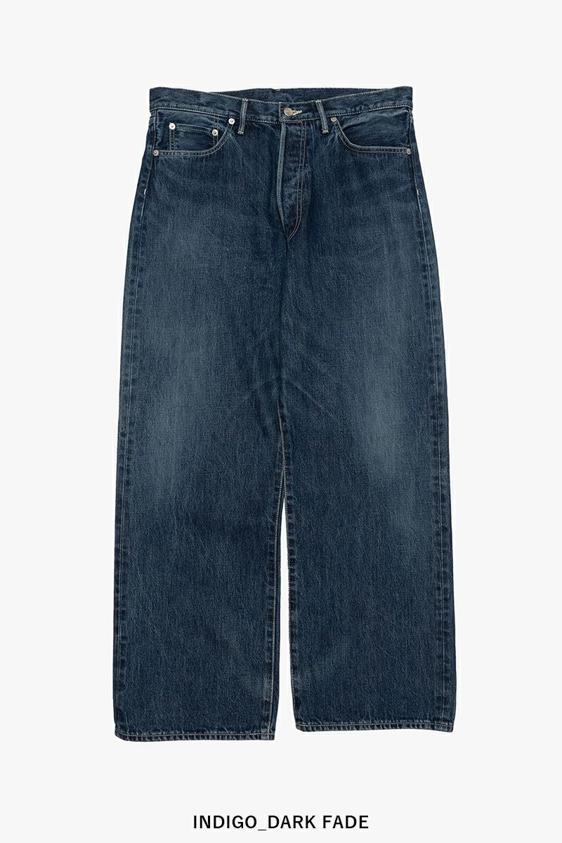 Graphpaper(グラフペーパー) Selvage Denim Five Pocket Wide Straight Pants -DARK FADE- セルヴィッチデニム ファイブポケットワイドストレートパンツ ダークフェイド GU261-40059DB