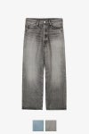 Graphpaper(グラフペーパー) Selvage Denim Five Pocket Wide Straight Pants -LIGHT FADE- セルヴィッチデニム ファイブポケットワイドストレートパンツ ライトフェイド GU261-40059LB