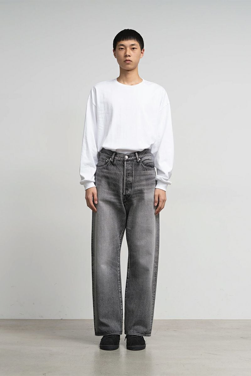 Graphpaper(グラフペーパー) Selvage Denim Five Pocket Wide Straight Pants -LIGHT FADE- セルヴィッチデニム ファイブポケットワイドストレートパンツ ライトフェイド GU261-40059LB