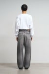 Graphpaper(グラフペーパー) Selvage Denim Five Pocket Wide Straight Pants -LIGHT FADE- セルヴィッチデニム ファイブポケットワイドストレートパンツ ライトフェイド GU261-40059LB