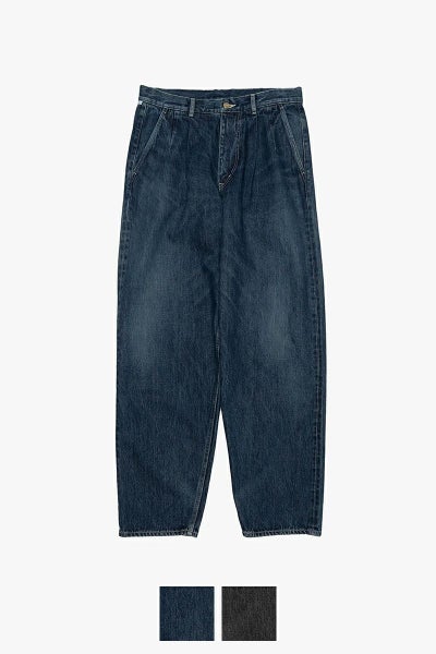 Graphpaper(グラフペーパー) Selvage Denim Two Tuck Tapered Pants -DARK FADE- セルヴィッチデニム ツータックテーパードパンツ ダークフェイド GU261-40060DB