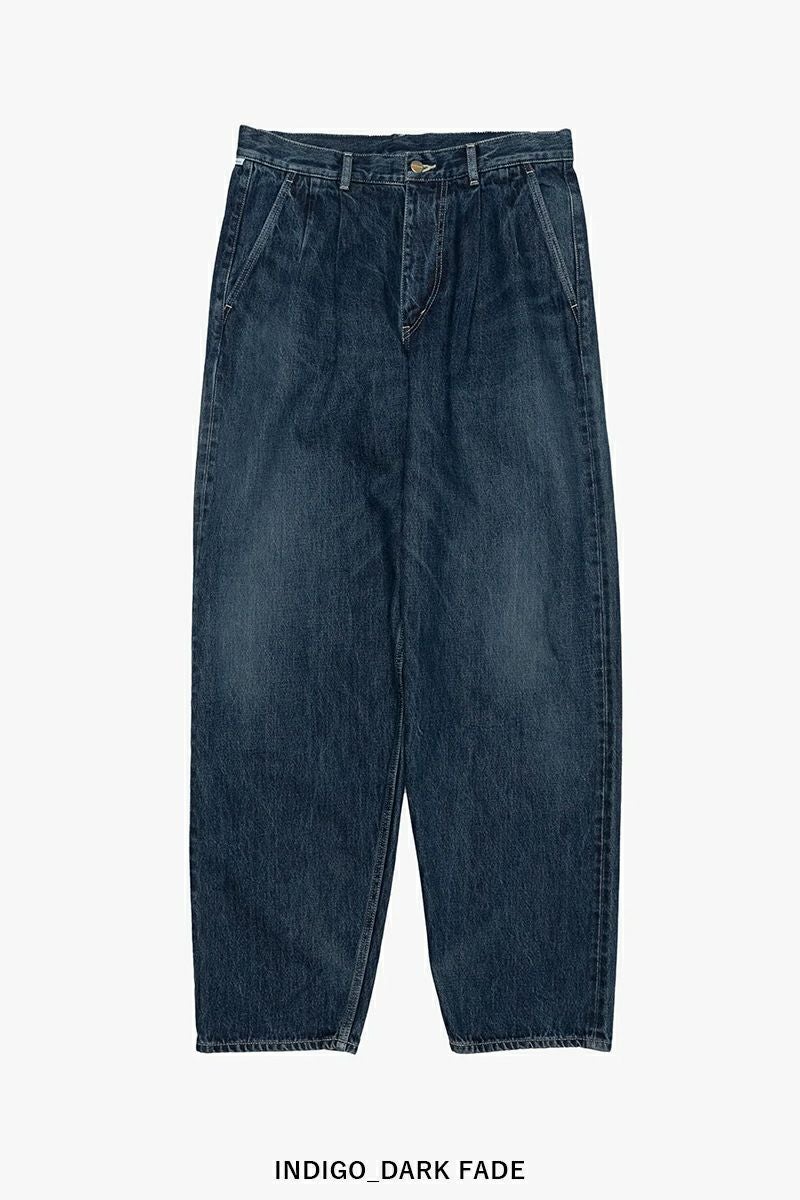 Graphpaper(グラフペーパー) Selvage Denim Two Tuck Tapered Pants -DARK FADE- セルヴィッチデニム ツータックテーパードパンツ ダークフェイド GU261-40060DB