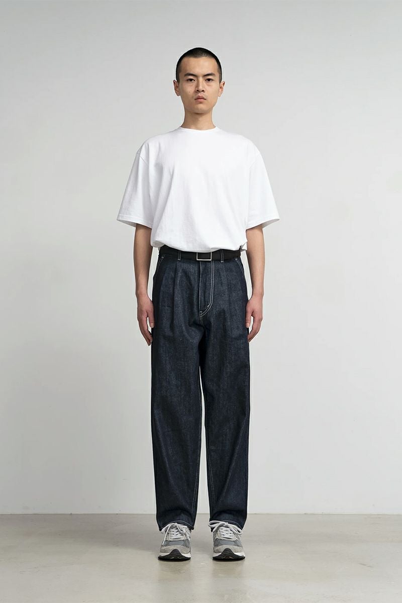 Graphpaper(グラフペーパー) Selvage Denim Two Tuck Tapered Pants セルヴィッチデニム ツータックテーパードパンツ GU261-40060RB