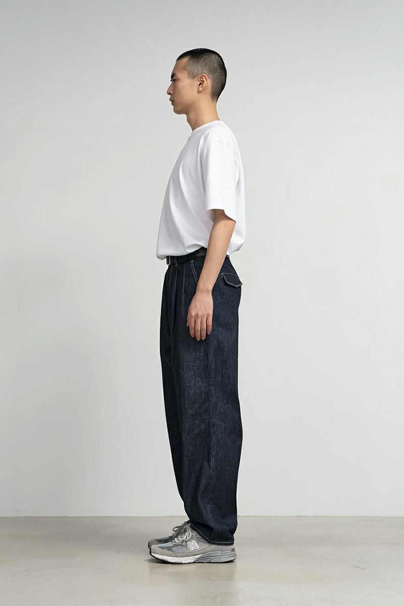 Graphpaper(グラフペーパー) Selvage Denim Two Tuck Tapered Pants セルヴィッチデニム ツータックテーパードパンツ GU261-40060RB