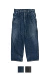 Graphpaper(グラフペーパー) Selvage Denim Two Tuck Pants -DARK FADE- セルビッチデニム ツータックパンツ ダークフェイド GU261-40061DB