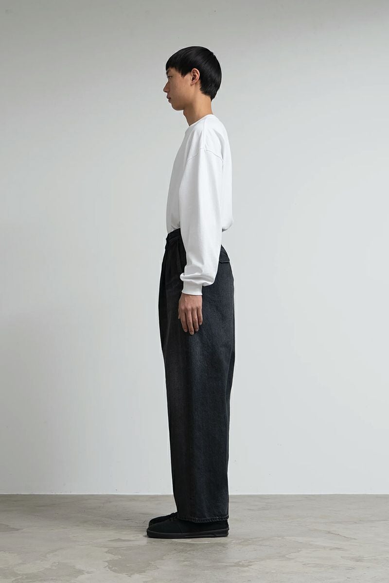 Graphpaper(グラフペーパー) Selvage Denim Two Tuck Pants -DARK FADE- セルビッチデニム ツータックパンツ ダークフェイド GU261-40061DB